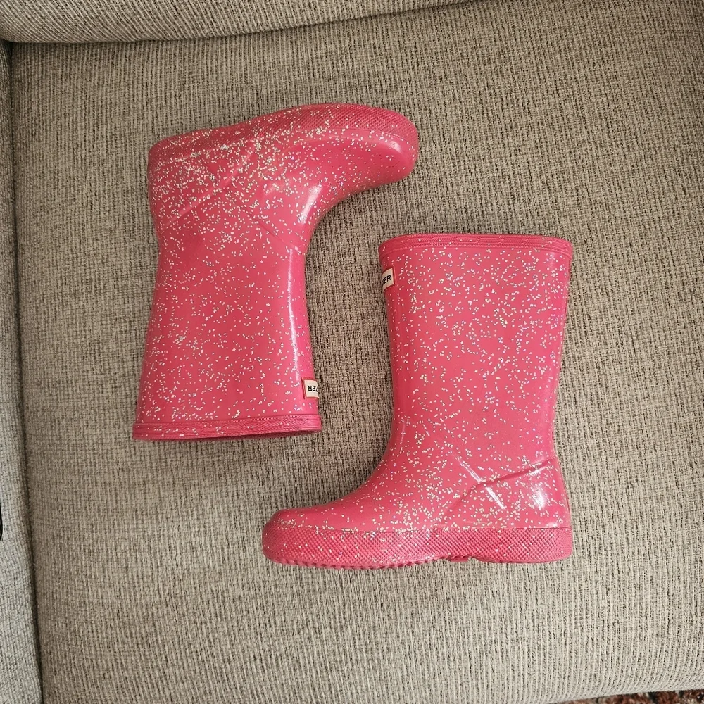Hunter Kids First Giant Glitter Rain Boots
